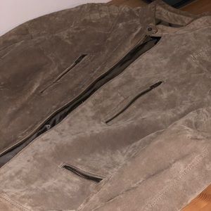 Express Taupe Leather/Suede Jacket